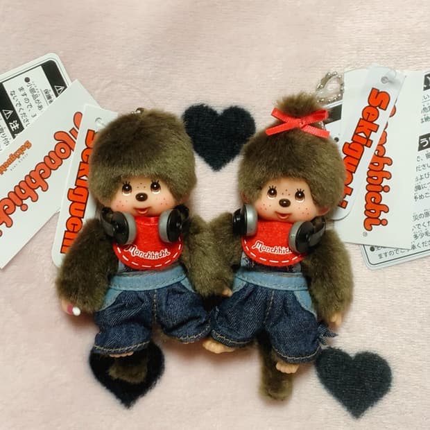 몬치치 데님 커플세트 키체인