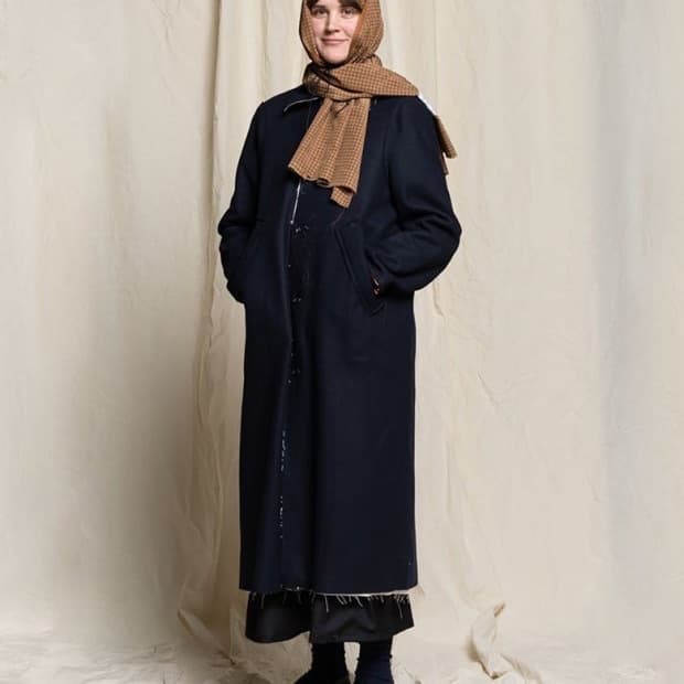 카미엘 포트젠스 디스트레스 울 코트 M 구합니다 