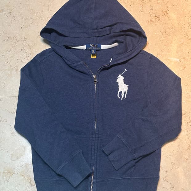 폴로 빅포니 네이비 후드집업