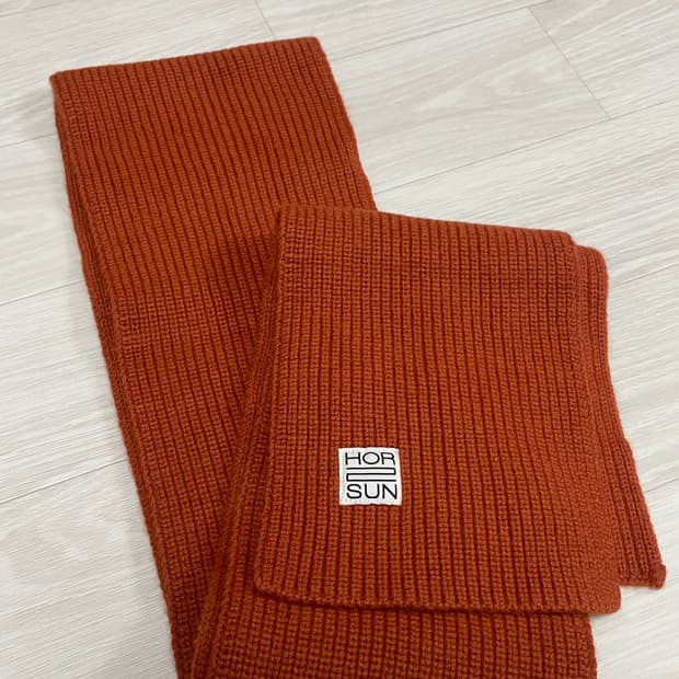홀리선 Superfine Wool Knit Rib Muffler
