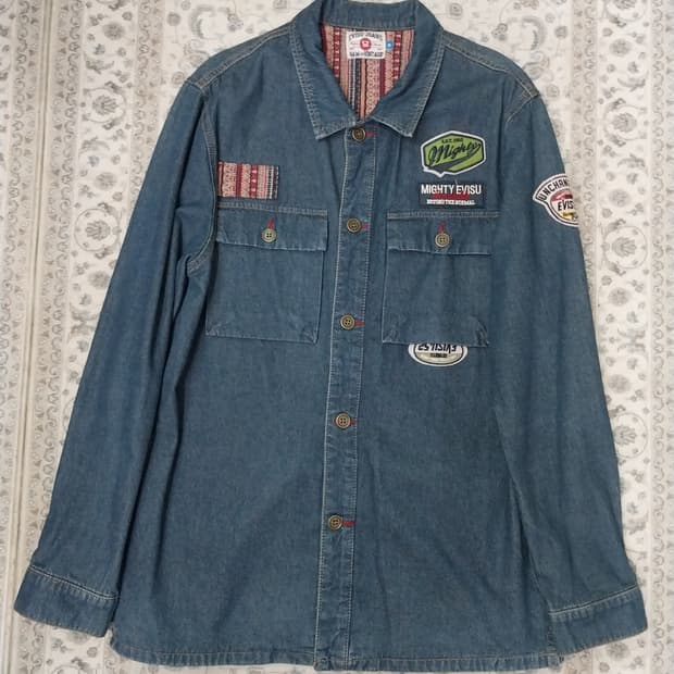 EVISU 에비수 데님 셔츠 자켓 M