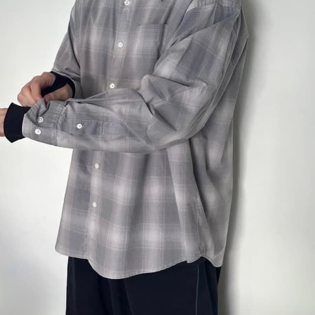 해칭룸 Archive shirt V2 cool grey check(2)