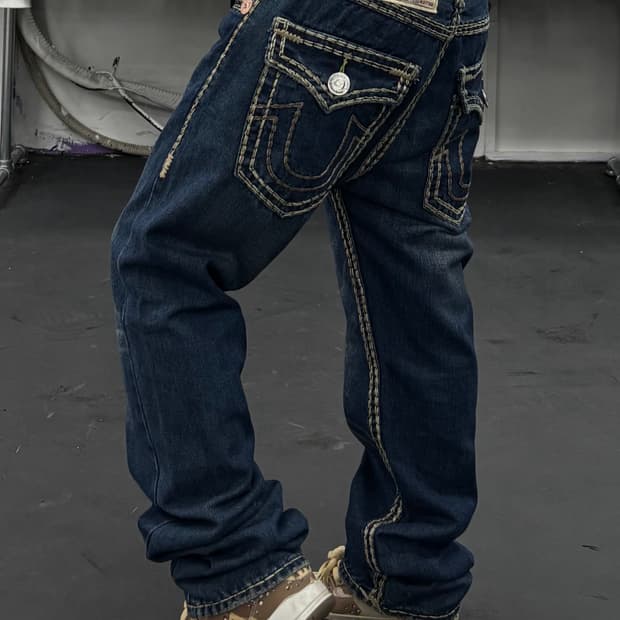 트루릴리전 슈퍼 티 데님팬츠