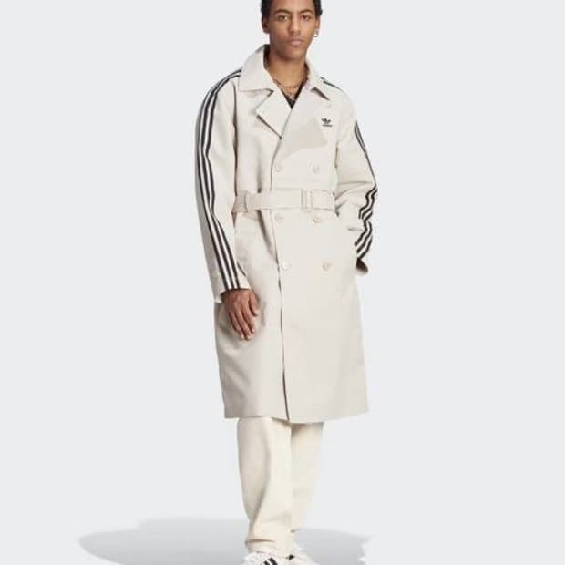 아디다스 삼선 트렌치코트 M