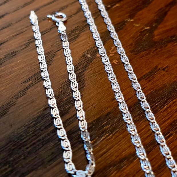 🇮🇹이탈리아 체인 실버 팔찌 목걸이 세트