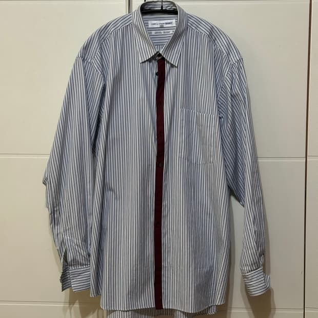 꼼데가르송 셔츠라인 블루스트라이프 105사이즈감