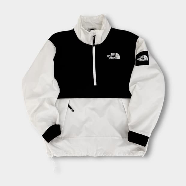 노스페이스 루즈핏 올레마 화이트 하프집 아노락 자켓