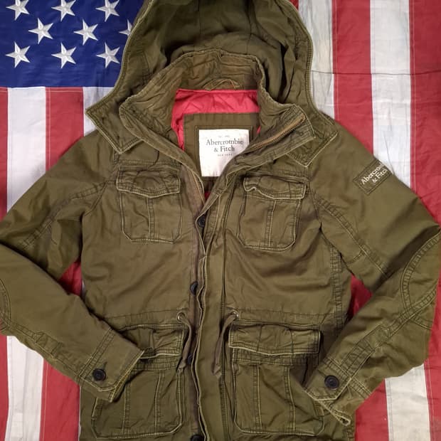 오리지날 아베크롬비 밀리터리 후드 필드 자켓