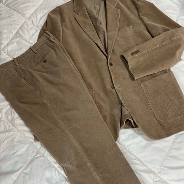 유니클로 코듀로이 셋업 자켓XXL 바지M