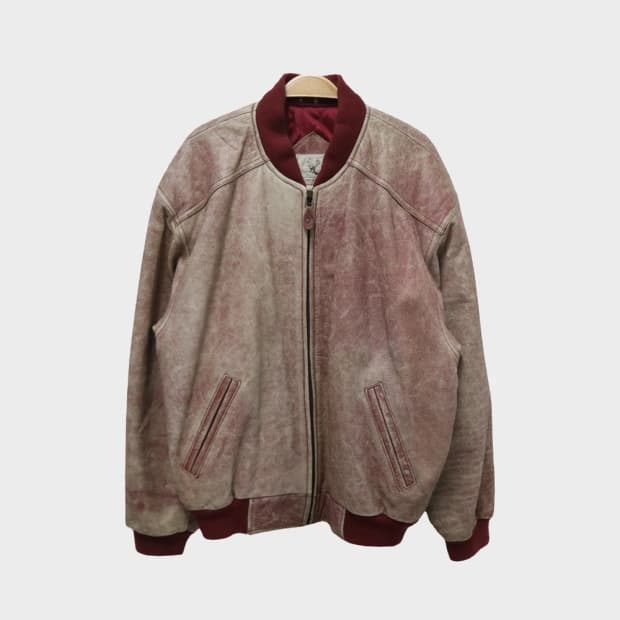 90'S RNDY& KAREN 레드 소가죽자켓 60435