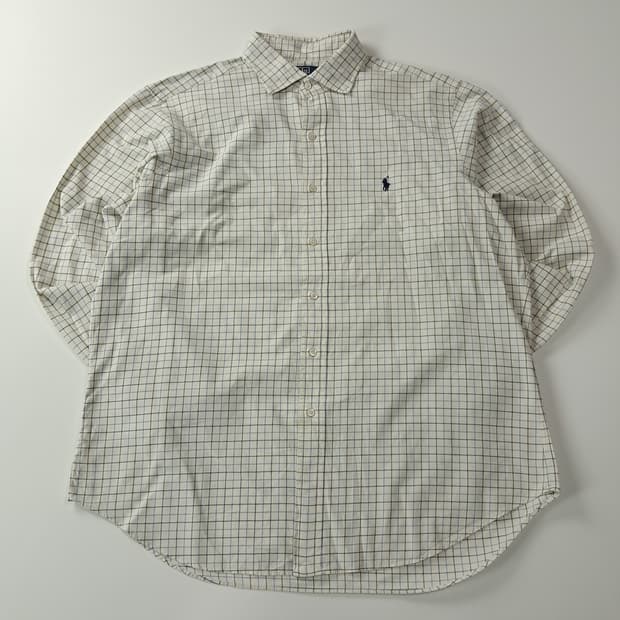CA486 XL 폴로 90s 홍콩판 블루블랙 테터솔체크 셔츠 남방