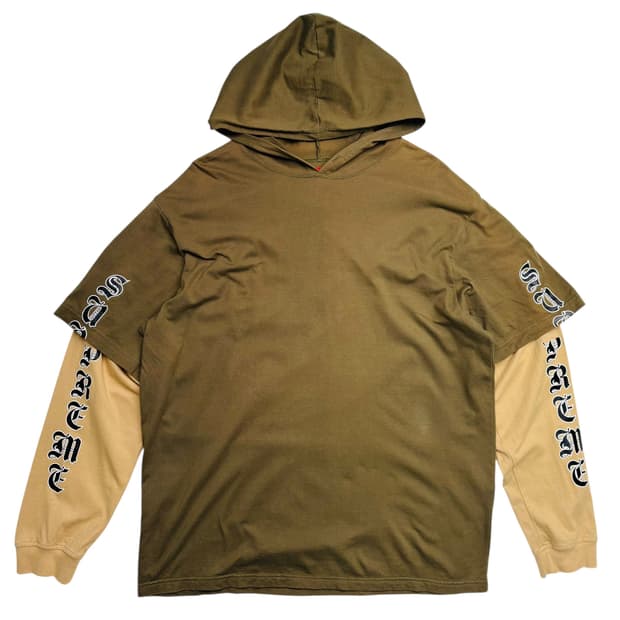 슈프림 레이어드 후드 롱슬리브 L