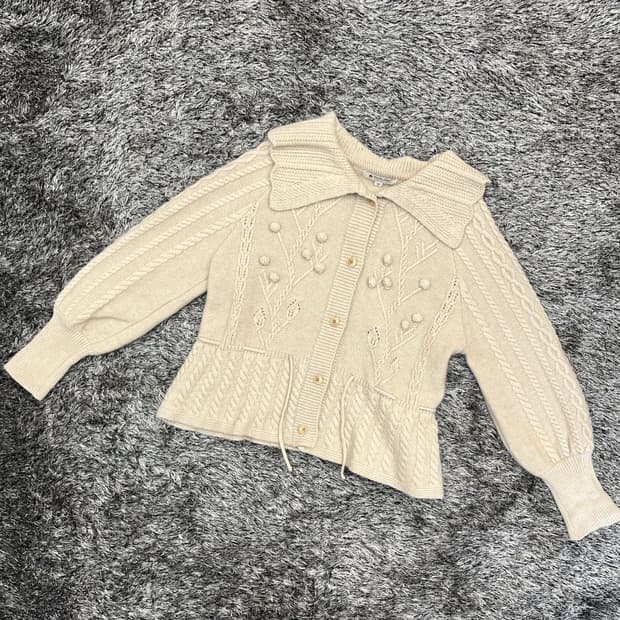 써스데이아일랜드 여성 울 니트 가디건(S)