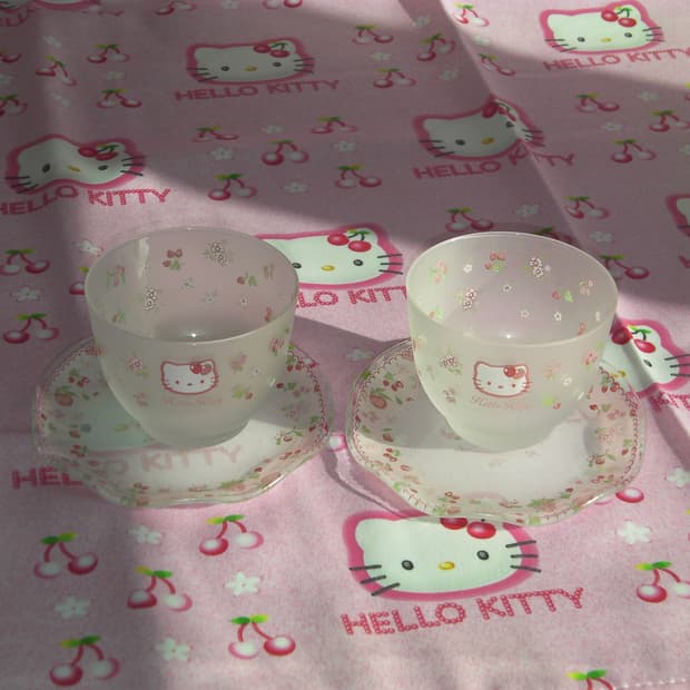 00s 헬로키티  찻잔 세트 2P