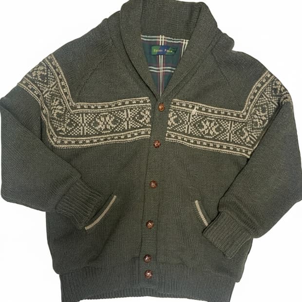 빈폴 숄카라 헤비 울 가디건