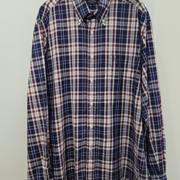 폴앤샤크 요팅 체크 긴팔 남성 셔츠 105~110사이즈