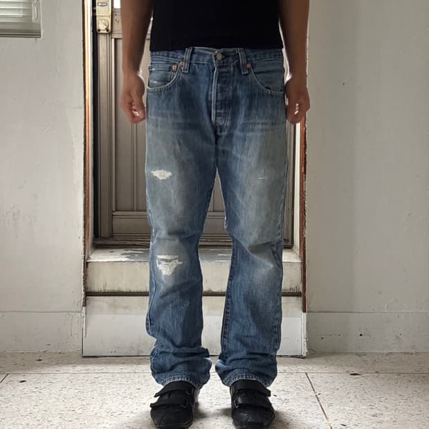 Levi’s 501 워시드 데님 팬츠