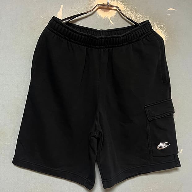 NIKE 나이키 NSW 클럽 프렌치 테리 남자 카고 반바지 블랙 L 32