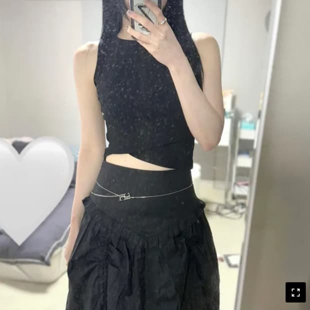 밀로우먼 벌룬 셔링 맥시 스커트(원가:118,000원)