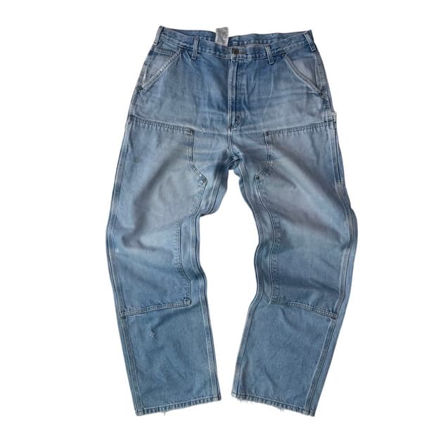 칼하트 데님 더블니 워크팬츠