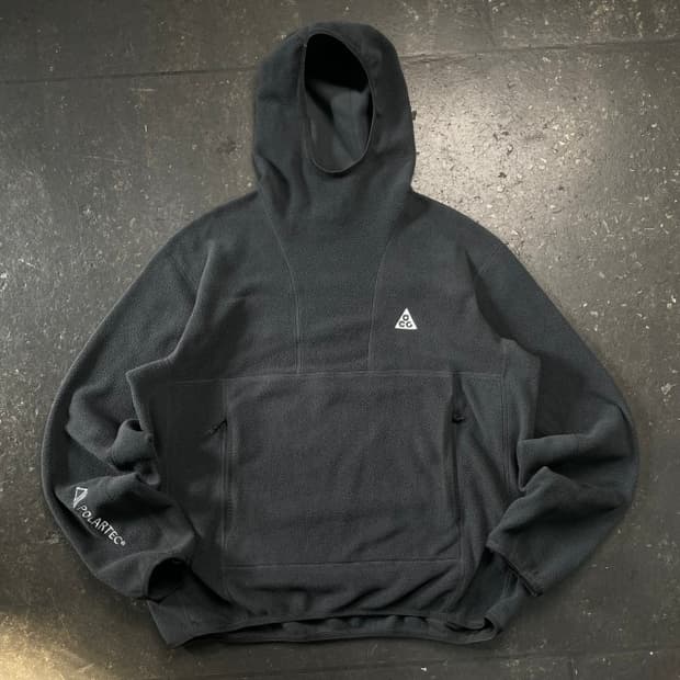 100 나이키 ACG 폴라텍 울프 풀오버 후드 앤트러사이트