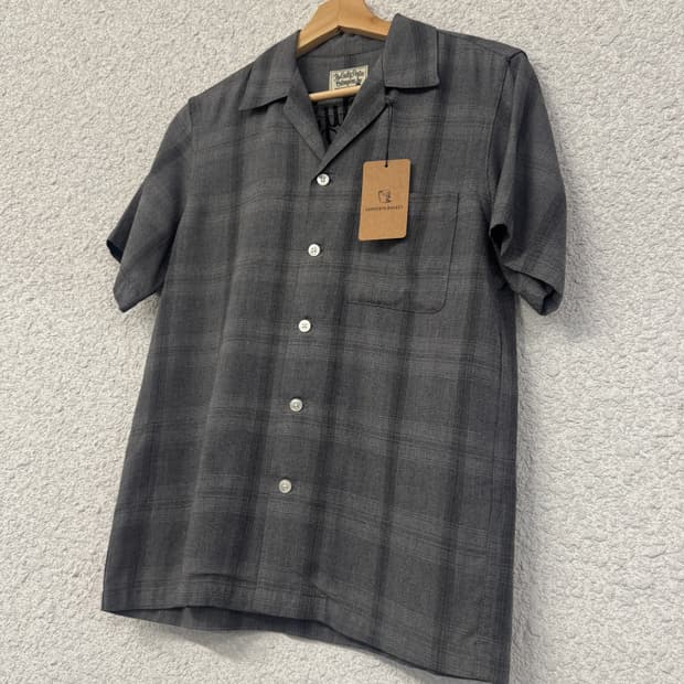 와코마리아 체크 오픈카라 셔츠