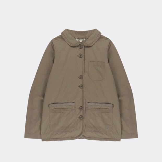 Coyseio raw edge cotton jacket ash brown