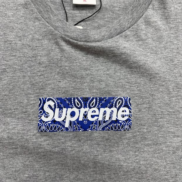 Supreme 반다니 박스로고 티셔츠