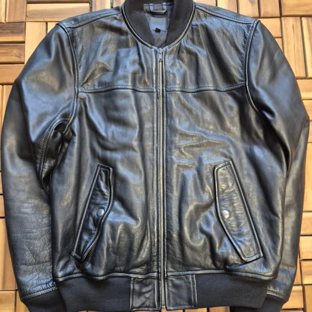 Gap 갭 카우레더 봄버 자켓