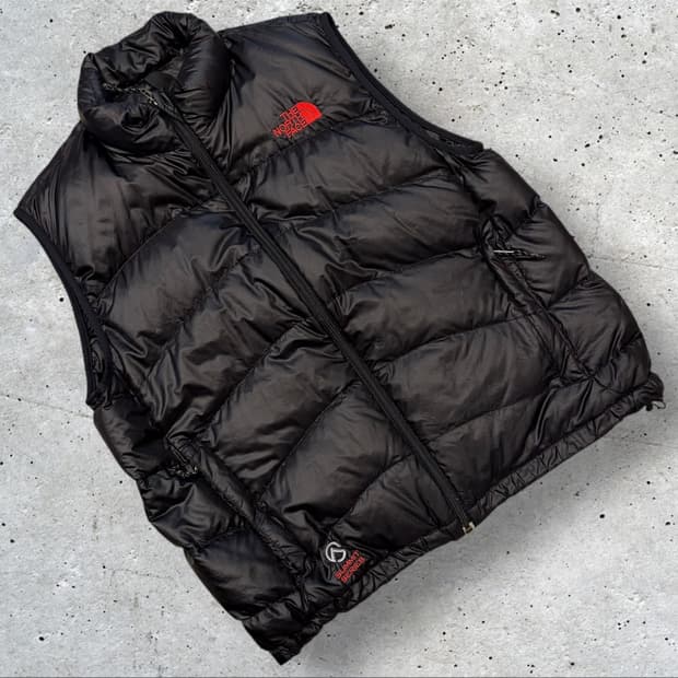 [95] 노스페이스 써밋 구스 다운 블랙 패딩 조끼 B965