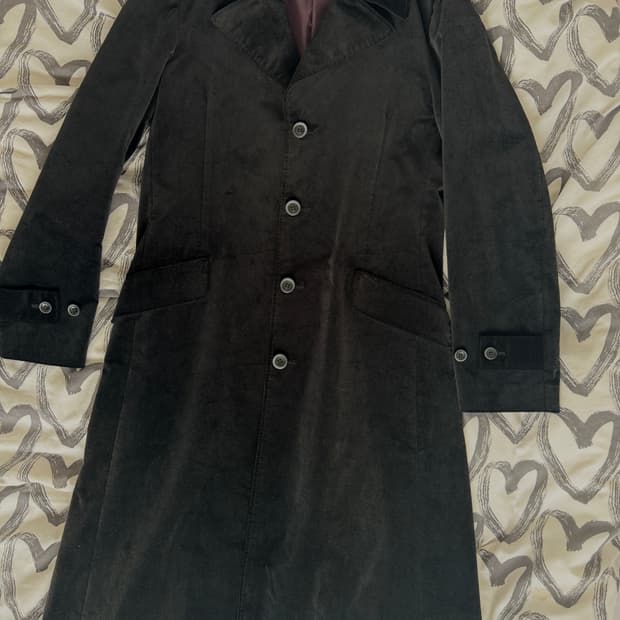 일본 토네이도 마트 벨벳 싱글 벤트 롱 코트 / 슬림핏 L