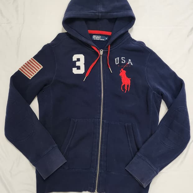 폴로랄프로렌 빅포니 빈티지 USA 후드 집업