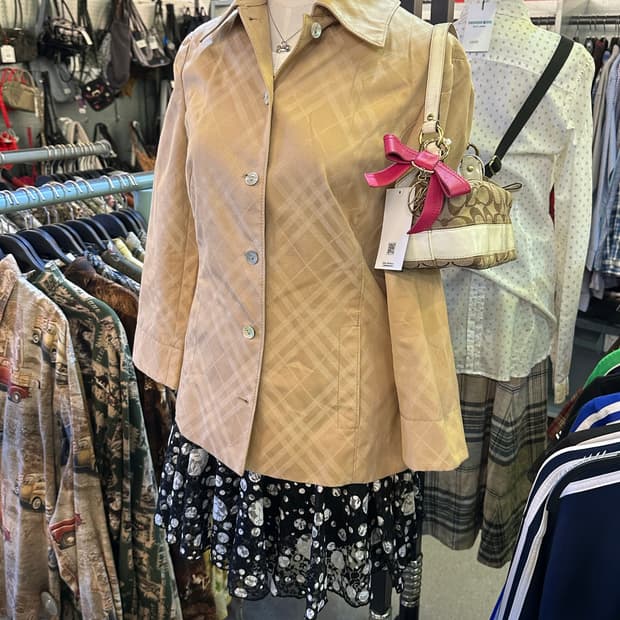 BURBERRY 버버리 노바체크 베이지자켓