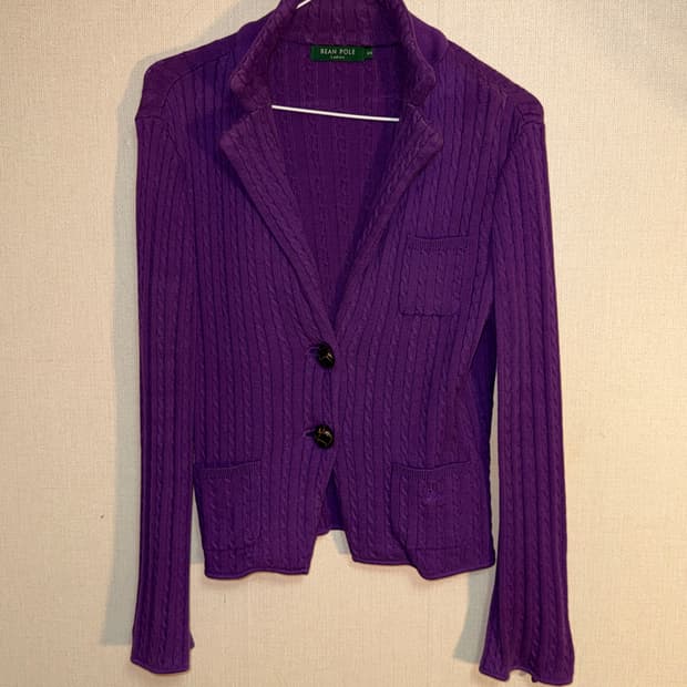 빈폴 꽈배기니트 가디건