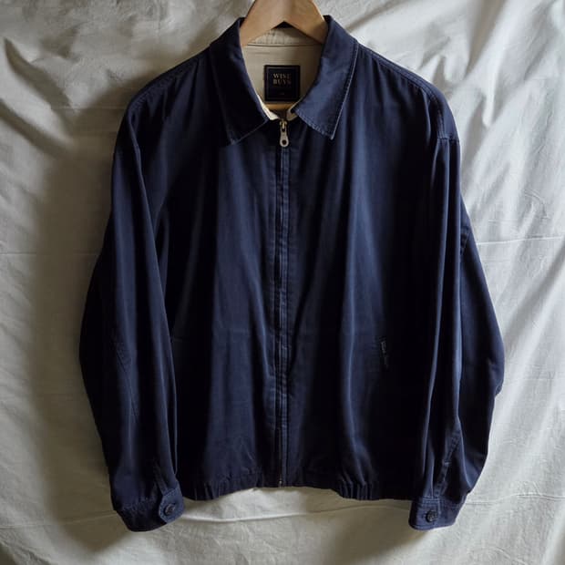 일본 빈티지 스윙톱 자켓 네이비 105