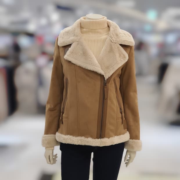 SOUP 숲 스웨이드 무스탕 자켓 브라운