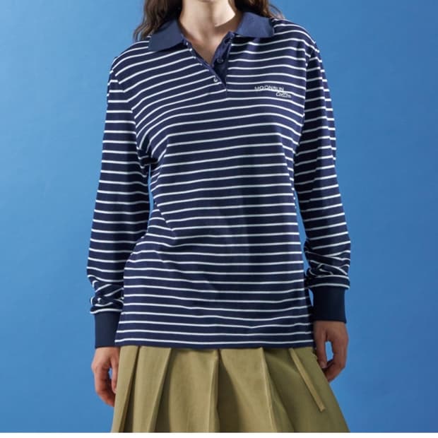 문선 스트라이프 pk 티셔츠