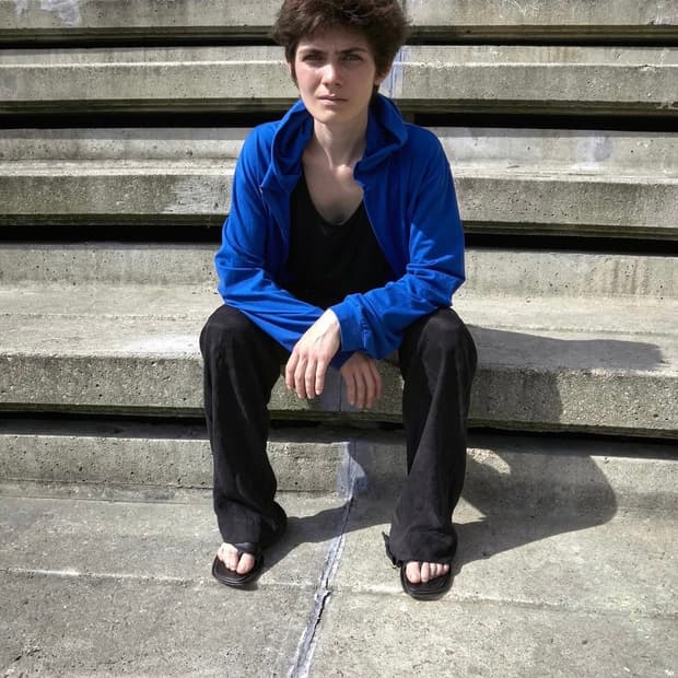 머듈 라운지 후드집업 블루