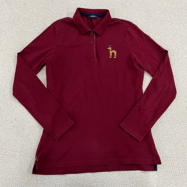 90 헤지스 퍼피 피케 긴팔 티셔츠 0223M1