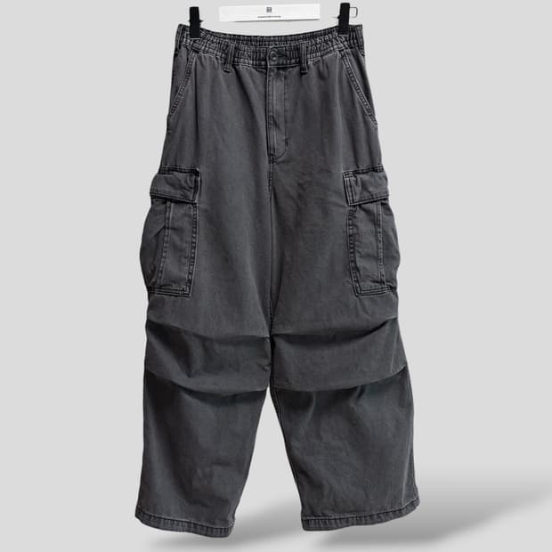 (S)GU 지유 슈퍼와이드 데님 카고팬츠