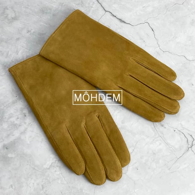 [premium] 스웨이드 가죽 장갑 머스타드