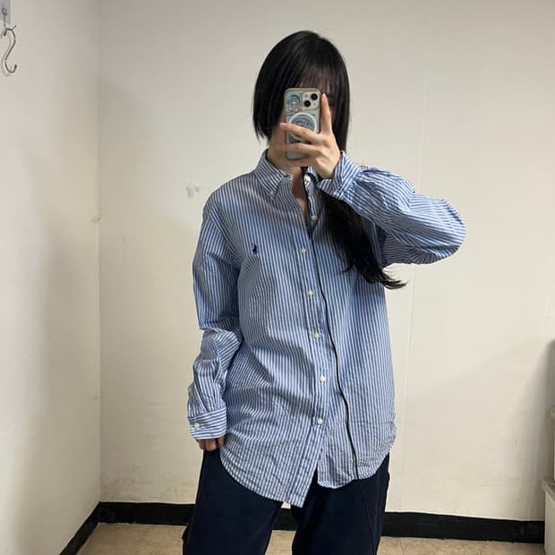 Polo Blue Stripe Seersucker Shirts