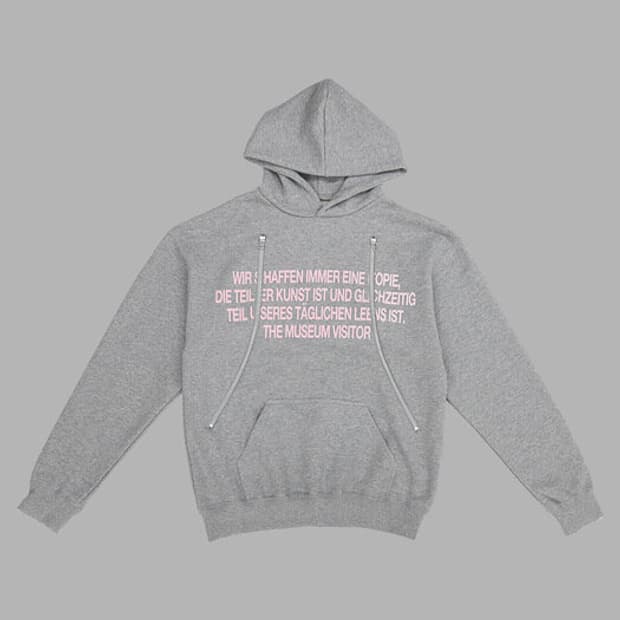 VISITOR CUT-OUT ZIPPER HOODY (GREY)
