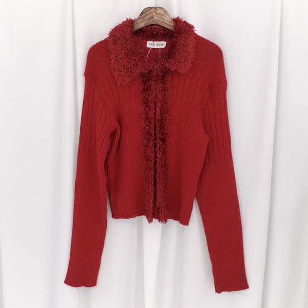 fringe knit cardigun