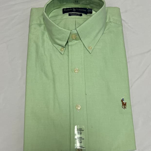 폴로 랄프로렌 클래식 버튼 다운 긴팔 셔츠 15 1/2 32/33