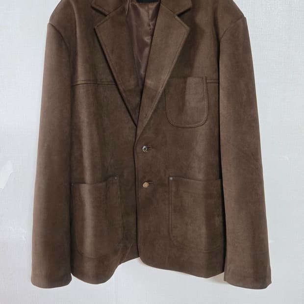 브라운 스웨이드 자겟, 블레이저, 남성 정장