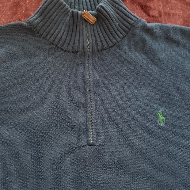 [XL] 90s-00s 폴로 랄프로렌 하프집업 니트 네이비