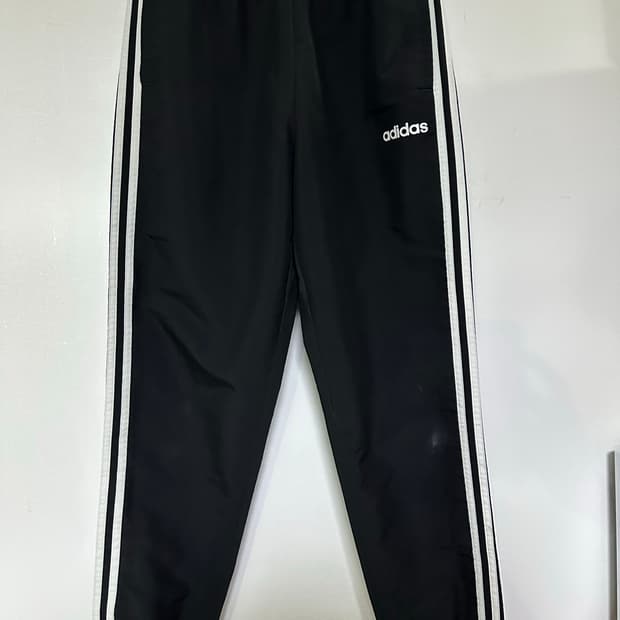 아디다스 삼선 트레이닝 바지 바스락 블랙