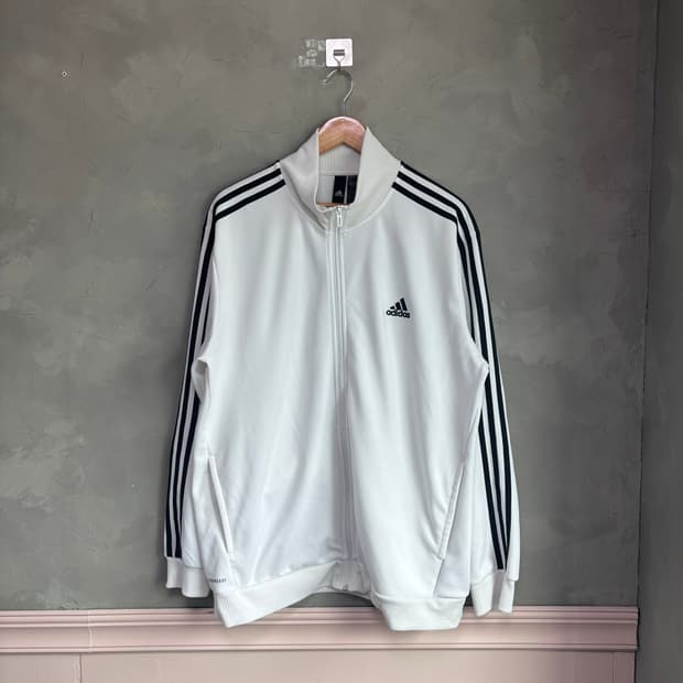 아디다스 화이트 져지 트랙탑