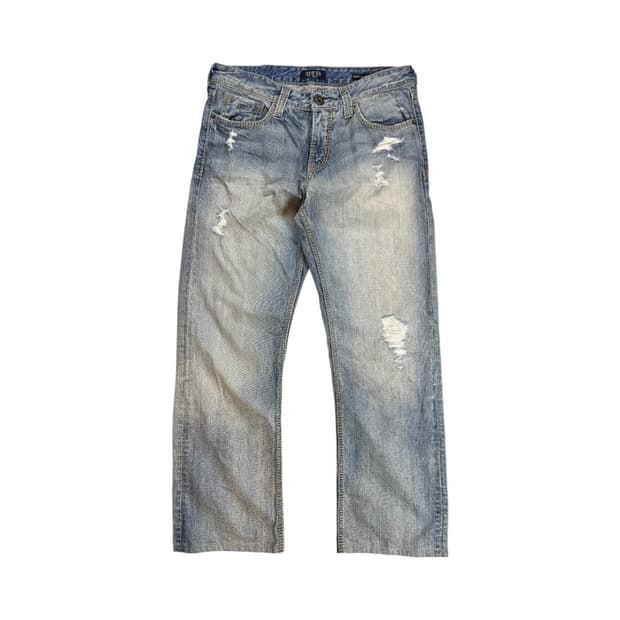 (L) 게스 디스트로이드 워싱 데님 팬츠 BD-021